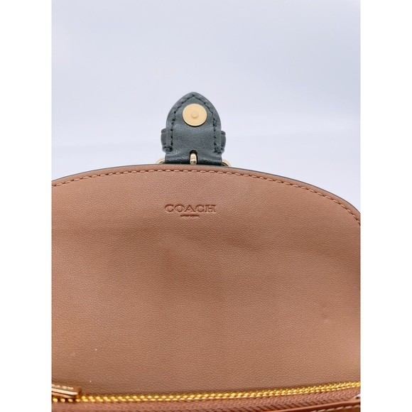Coach C6897 Kleo Wallet In Blocked Signature Canvas Khaki Brown NWT Org $228 - Picture 5 of 9